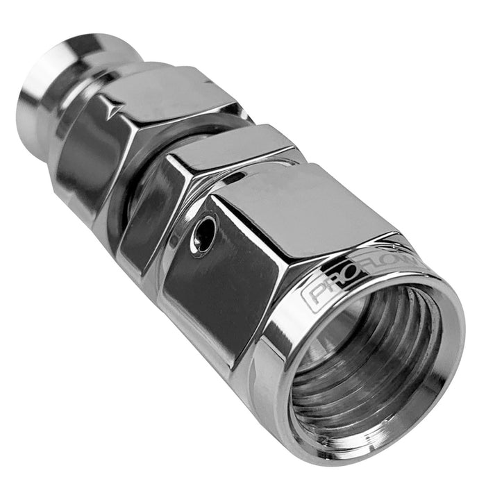 Proflow 3/8in. Tube To Female -06AN Hose End Aluminium Tube Adaptor, Polished - PFE109-06HP