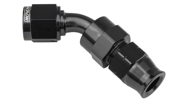 Proflow 5/16in. Tube 45 Degree To Female -06AN Hose End Tube Adaptor, Black - PFE112-05BK PFE112-05BK