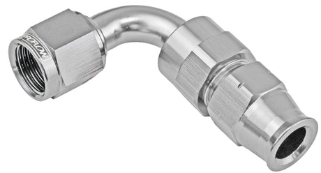 Proflow 5/16in. Tube 90 Degree To Female -06AN Hose End Tube Adaptor, Silver - PFE113-05S PFE113-05S