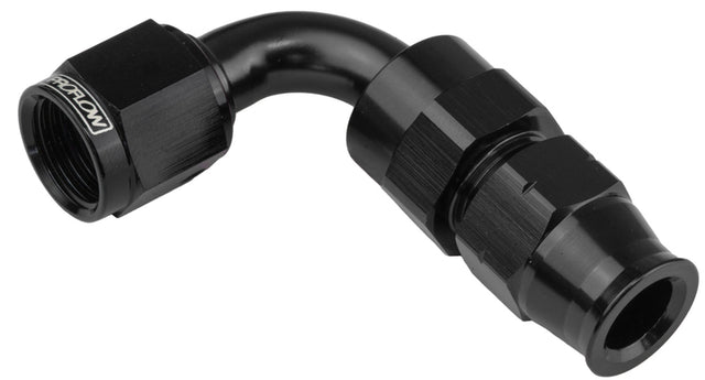Proflow 3/8in. Tube 90 Degree To Female -06AN Hose End Tube Adaptor, Black - PFE113-06BK PFE113-06BK