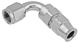 Proflow 3/8in. Tube 90 Degree To Female -06AN Hose End Tube Adaptor, Silver - PFE113-06S PFE113-06S