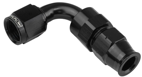 Proflow 1/2in. Tube 90 Degree To Female -08AN Hose End Tube Adaptor, Black - PFE113-08BK PFE113-08BK