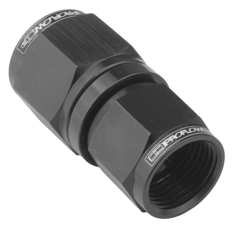 Proflow Female Flare Union Swivel Hose End Straight -06AN To -08AN, Black - PFE131-06-08BK PFE131-06-08BK