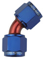 Proflow 45 Degree Female Flare Union Swivel Hose End -04AN, Blue - PFE132-04 PFE132-04