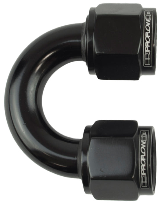 Proflow 180 Degree Female To Female Union Swivel Hose End -08AN, Black - PFE136-08BK