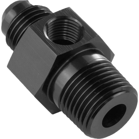 Proflow Male Adaptor 3/8in. NPT To -06AN 1/8in. NPT Gauge Port Hose End, Black - PFE139-06-06BK PFE139-06-06BK