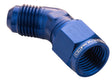 Proflow 45 Degree Male Adaptor - Female Adaptor Swivel Coupler Hose End -04AN, Blue - PFE142-04 PFE142-04