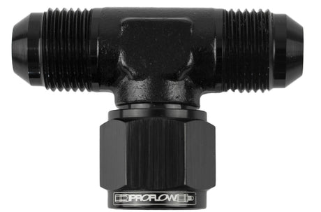 Proflow AN Tee -08AN Female Swivel Coupler Hose End On Side, Black - PFE144-08BK PFE144-08BK