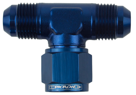 Proflow AN Tee -12AN Female Swivel Coupler Hose End On Side, Blue - PFE144-12 PFE144-12