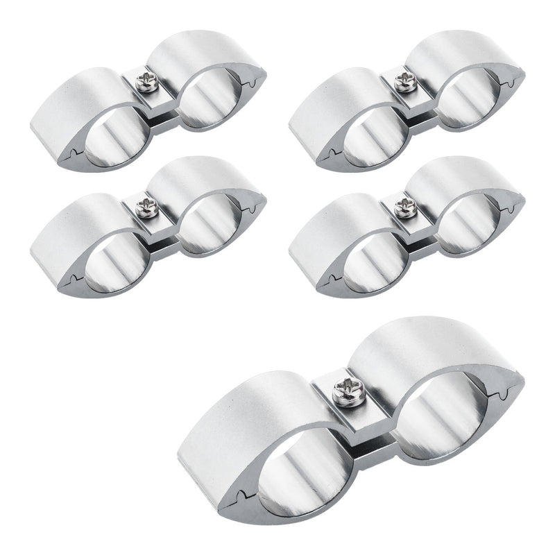 Proflow Twin Hose Clamp Separators, 5 pack, 03AN, Silver, 6.5mm Hole - PFE155-03P PFE155-03P