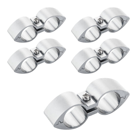 Proflow Twin Hose Clamp Separators, 5 pack,10AN, Silver, 20mm Hole - PFE155-10P PFE155-10P