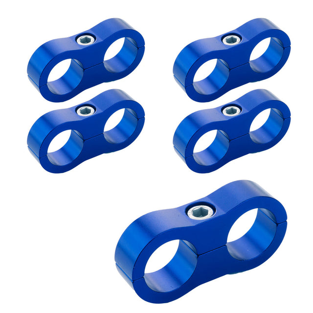 Proflow Aluminium Hose & Tubing Clamp Separators, 5 pack, Clamp 11mm ID Hole, Blue - PFE156-07B PFE156-07B