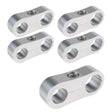 Proflow Billet Aluminium Hose & Tubing Clamp Separators, 5 pack,, Clamps, 13mm -16mm Silver - PFE156-08-10S PFE156-08-10S