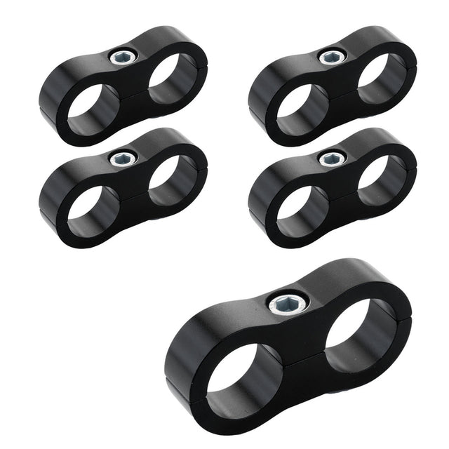 Proflow Aluminium Hose & Tubing Clamp Separators, 5 pack, Clamp 13mm ID Hole, Black - PFE156-08BK PFE156-08BK