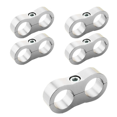 Proflow Aluminium Hose & Tubing Clamp Separators, 5 pack, Clamp 16mm ID Hole Silver - PFE156-10S PFE156-10S