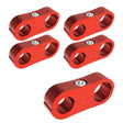 Proflow Billet Aluminium Hose & Tubing Clamp Separators, 5 pack,, Clamps, 19mm -24mm, Red - PFE156-12-15R PFE156-12-15R
