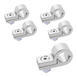 Proflow Billet 5 Piece Hose Mounting P-Clamp 5 Pack, 4.7mm ID Hole, Silver - PFE157-03P PFE157-03P