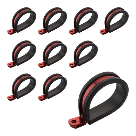 Proflow Cushioned Hose Mounting P-Clamp , 4.7mm, Red, 10 Pack - PFE158-03R PFE158-03R