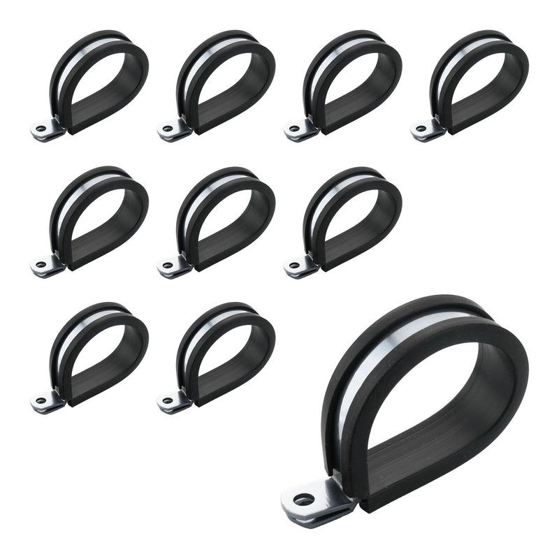 Proflow Cushioned Hose Mounting P-Clamp , 4.7mm, Silver, 10 Pack - PFE158-03S PFE158-03S