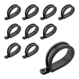 Proflow Cushioned Hose Mounting P-Clamp , 6.3mm, Black, 10 Pack - PFE158-04BK PFE158-04BK