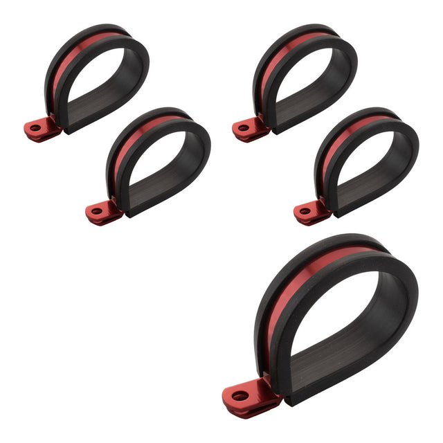 Proflow Cushioned Hose Mounting P-Clamp , 19mm, Red, 5 Pack - PFE158-12R PFE158-12R