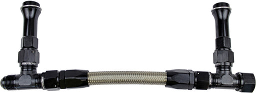 Proflow Fuel Line kit, Holley 4150 -6 AN, Single Inlet, Swivel-Seal, Stainless Steel Hose, Black - PFE160-06-02BK PFE160-06-02BK