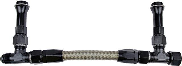 Proflow Fuel Line kit, Holley 4150 -6 AN, Single Inlet, Swivel-Seal, Stainless Steel Hose, Black - PFE160-06-02BK PFE160-06-02BK