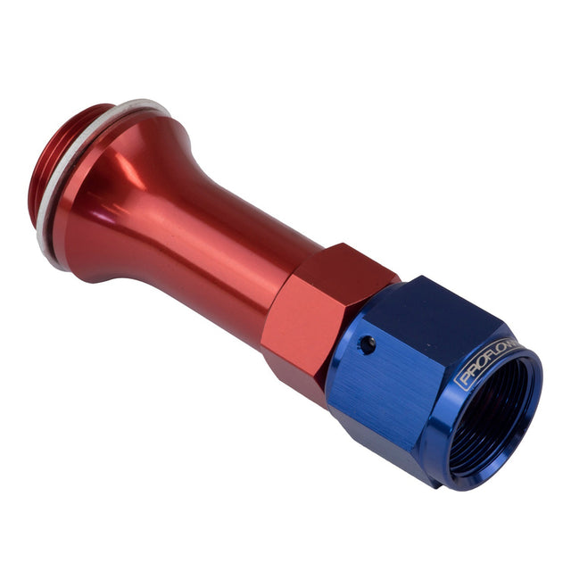 Proflow Carburettor Inlet Hose End Female -06AN To 7/8 x 20 For Holley 3in, Red/Blue - PFE160-6-1 PFE160-6-1