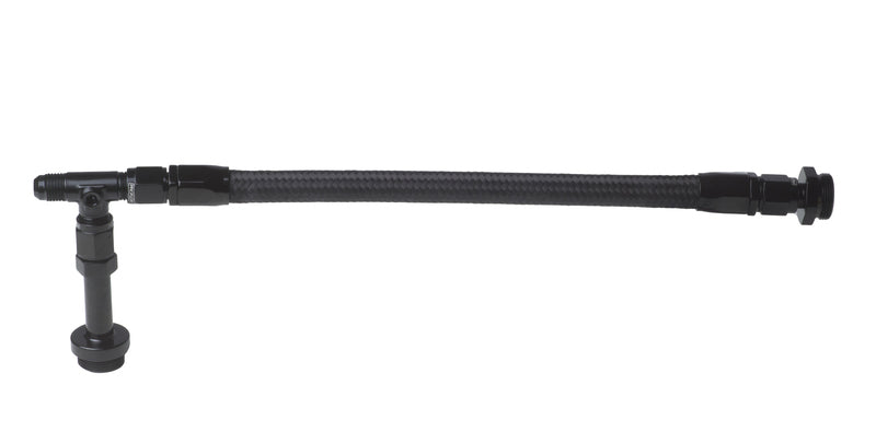 Proflow Fuel Line kit, Universal Demon 4150 -6 AN, Single Inlet, Swivel-Seal, Black Stainless Steel Hose, Black - PFE161-06BK PFE161-06BK