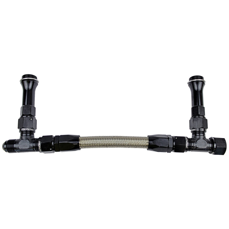 Proflow Fuel Line kit, Holley 4500 -8 AN, Single Inlet, Swivel-Seal, Stainless Steel Hose, Black - PFE162-08BK PFE162-08BK
