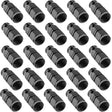 Proflow Bulk Pack Aluminium Straight Hose End -06AN For PTFE, Black, 25pc - PFE201-06DBK-25 PFE201-06DBK-25