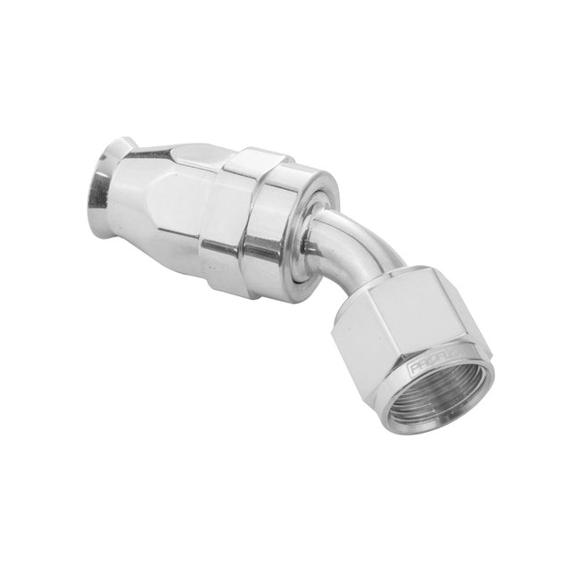 Proflow Aluminium 45 Degree Hose End Hose End For -12AN PTFE Hose, Polished - PFE202-12DHP PFE202-12DHP