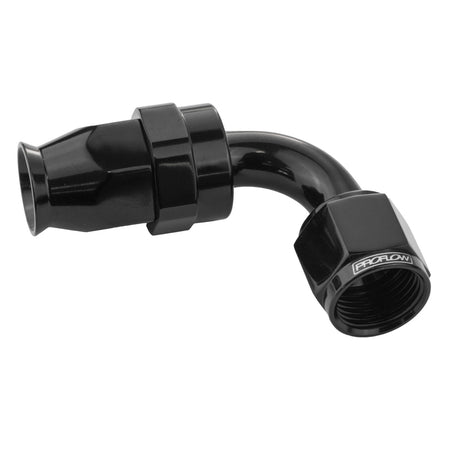 Proflow Aluminium 90 Degree Hose End Hose End For -10AN PTFE Hose, Black - PFE203-10DBK PFE203-10DBK