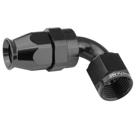 Proflow Aluminium 120 Degree Hose End Hose End For -10AN PTFE Hose, Black - PFE204-10DBK PFE204-10DBK