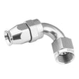 Proflow Aluminium 150 Degree Hose End Hose End For -06AN PTFE Hose, Polished - PFE205-06DHP PFE205-06DHP