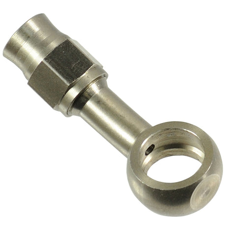 Proflow Stainless Steel Banjo Hose End 7/16 20 Degree Bend For -03AN PTFE Hose - PFE216-03 PFE216-03