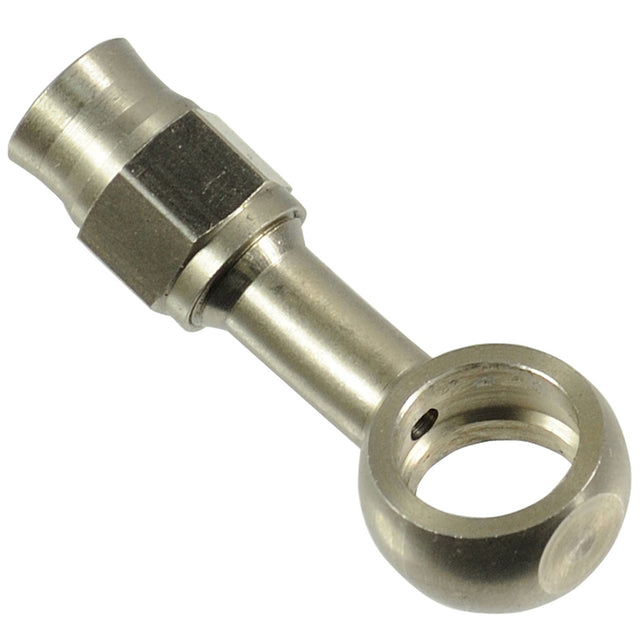 Proflow Stainless Steel Banjo Hose End 7/16 20 Degree Bend For -03AN PTFE Hose - PFE216-03 PFE216-03