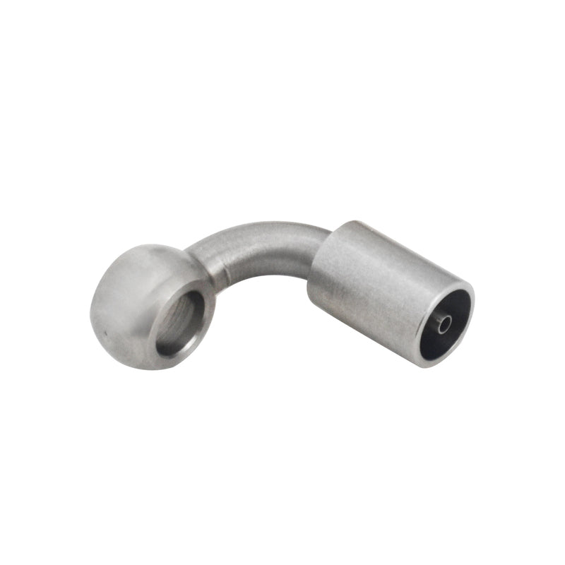 Proflow Stainless Steel Banjo Hose End 10mm 90 Degree Bend -03AN Suit Brakequip Crimper - PFE219-03C PFE219-03C