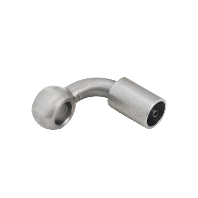 Proflow Stainless Steel Banjo Hose End 10mm 90 Degree Bend -03AN Suit Brakequip Crimper - PFE219-03C PFE219-03C