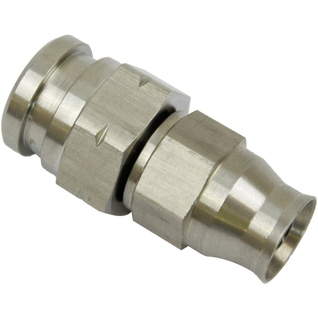 Proflow Stainless Steel Female Inverted Flare Brake Hose End 7/16 x 24 To -04AN PTFE Hose - PFE234-04 PFE234-04