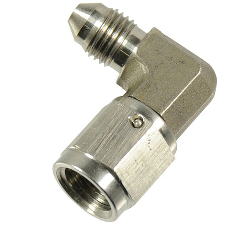 Proflow Stainless Steel Brake Adaptor 90 Degree Male -03AN To Female -03 - PFE251-03 PFE251-03