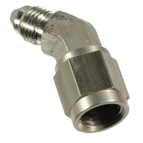 Proflow Stainless Steel Brake Adaptor 45 Degree Male -03AN To Female -03 - PFE252-03 PFE252-03