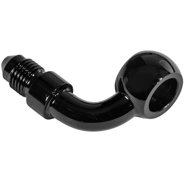 Proflow Black 12mm Banjo Brake Hose End 90 Degree To -03AN - PFE309-03BK-12 PFE309-03BK-12