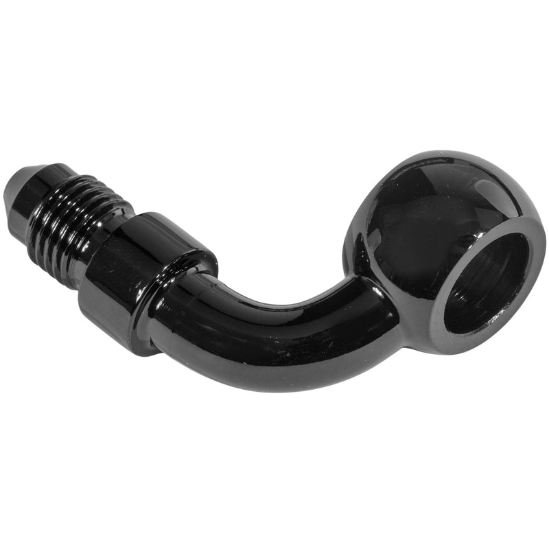 Proflow Black -03AN To 90 Degree Banjo Brake Hose End 10mm / 3/8in. - PFE313-03BK PFE313-03BK