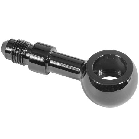 Proflow Stainless Steel Black Straight Banjo Brake Hose End 12mm To -03AN Male - PFE314-03BK PFE314-03BK