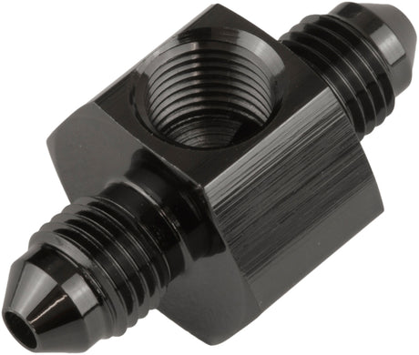 Proflow Black Chrome Brake Flare Union adaptor-03AN, 1/8” NPT Port - PFE334-03BK PFE334-03BK