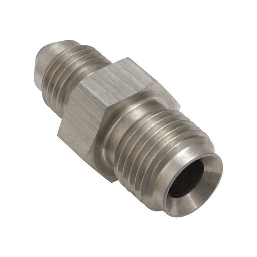 Proflow Stainless Steel Brake Adaptor Fitting, Male Inverted Flare, Turbo Oil Feed, -03AN to 7/16 x 24 UNS - PFE341-03-03 PFE341-03-03