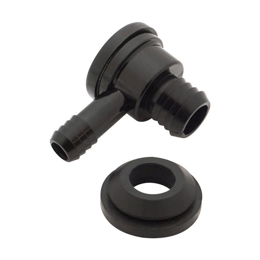 Proflow Brake Booster Check Valve, Black Plastic, 3/8in. Hose Barb, Includes Grommet, Each - PFE350-P PFE350-P