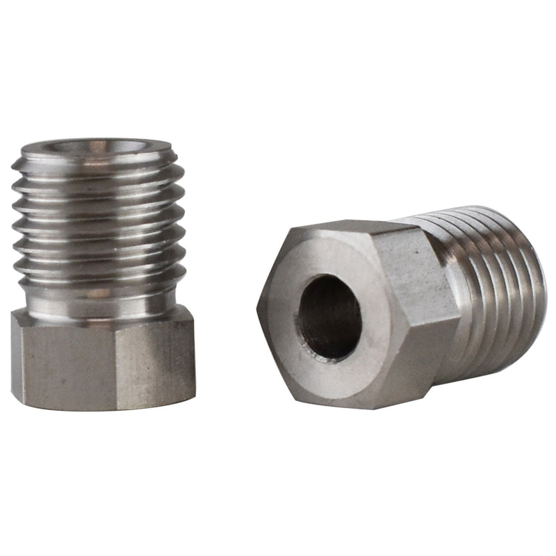 Proflow Brake Hard Line Tube Nut 7/16 x 20 Stainless, for 3/16 pipe, Qty 2 - PFE366-20 PFE366-20
