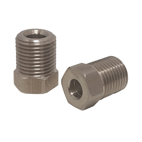 Proflow Brake Hard Line Tube Nut 7/16 x 24 Stainless, for 3/16 pipe, Qty 2 - PFE366 PFE366